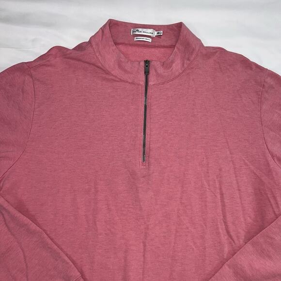 Peter Millar Mountainside Sweater Mens Size XXL Pink Pullover Pima Cotton Alpaca - Picture 2 of 13